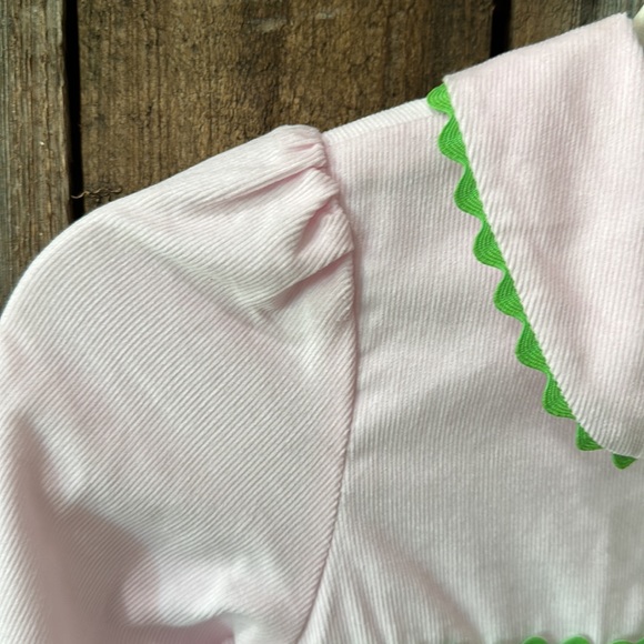 Marmellata Light Pink Long Sleeve Corduroy Dress with Smocked Frogs - Girls 6 - Picture 6 of 15